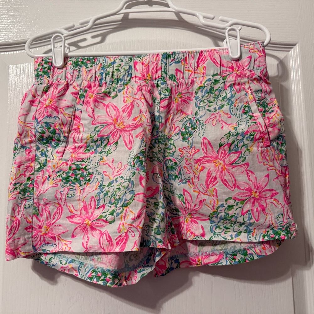 Lilly Pulitzer 4” Lilo Linen So Shellegant Surf Blue